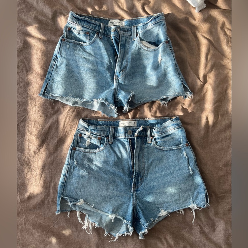 Abercrombie “Curve Love” High Rise Denim Mom Short